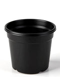 Black Pots 6.1-Inch (15.49 cm) (Pack of 10, Plastic)