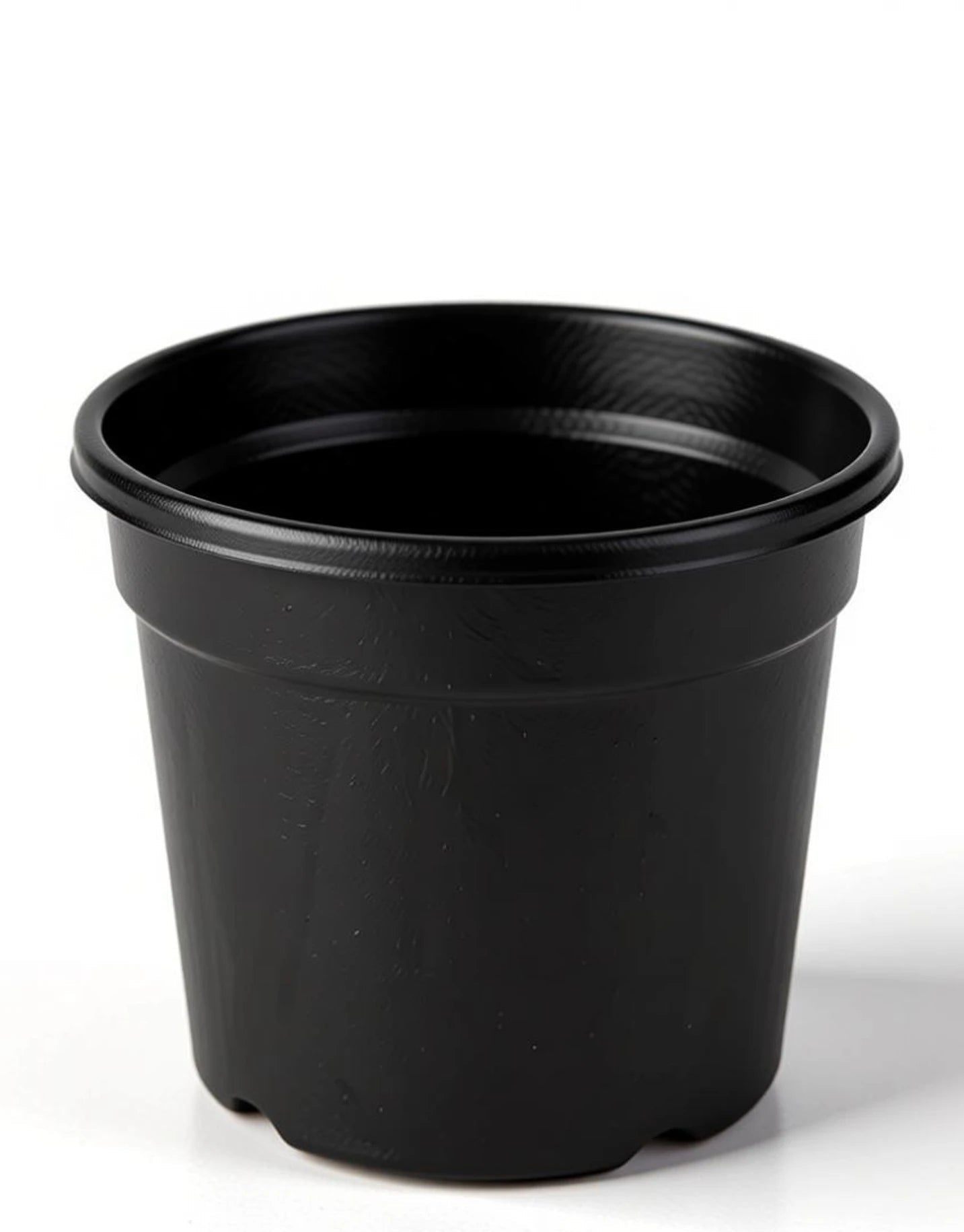Black Pots 6.1-Inch (15.49 cm) (Pack of 10, Plastic)